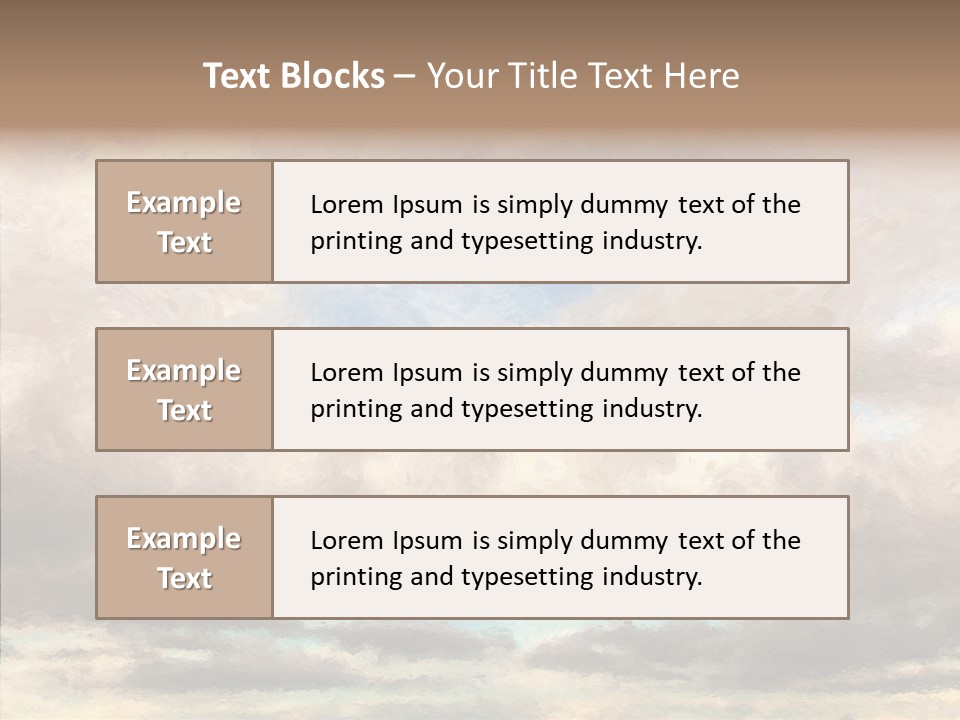 Impressionism Cloudscape Weather PowerPoint Template