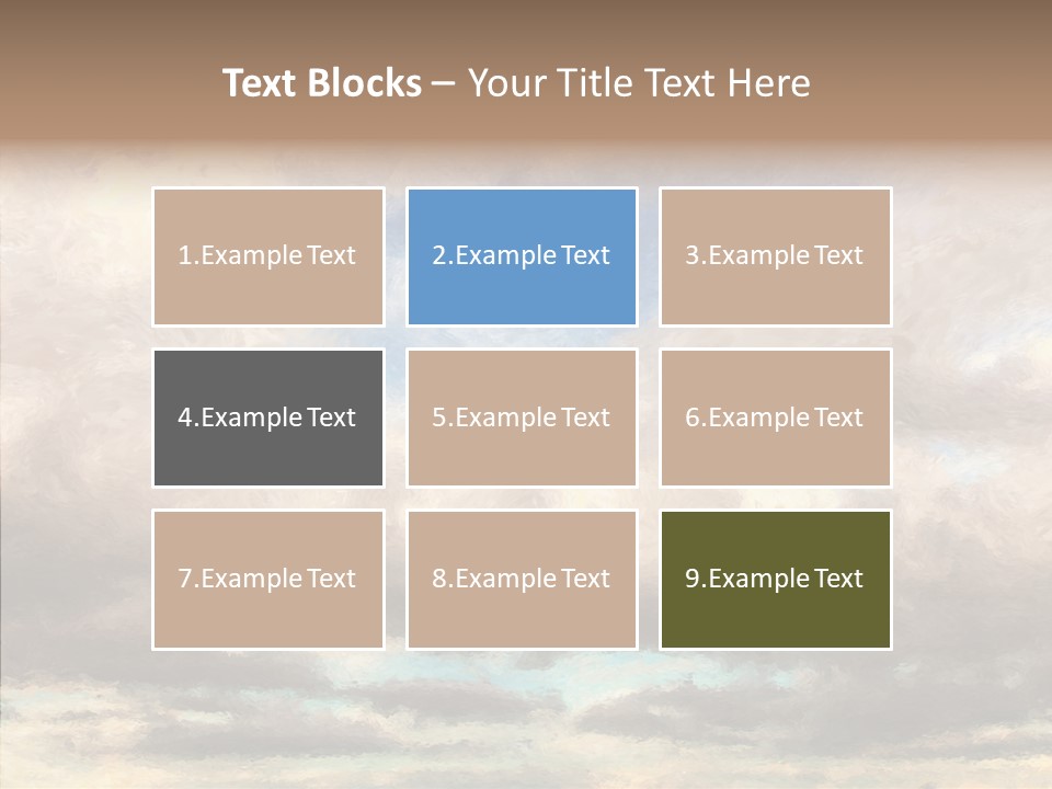 Impressionism Cloudscape Weather PowerPoint Template