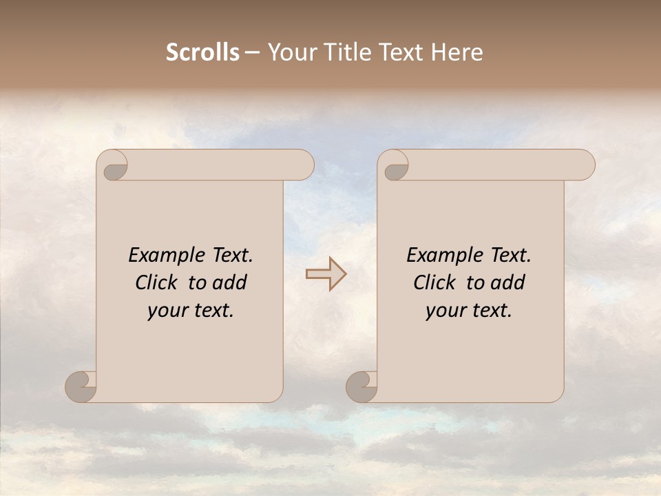Impressionism Cloudscape Weather PowerPoint Template