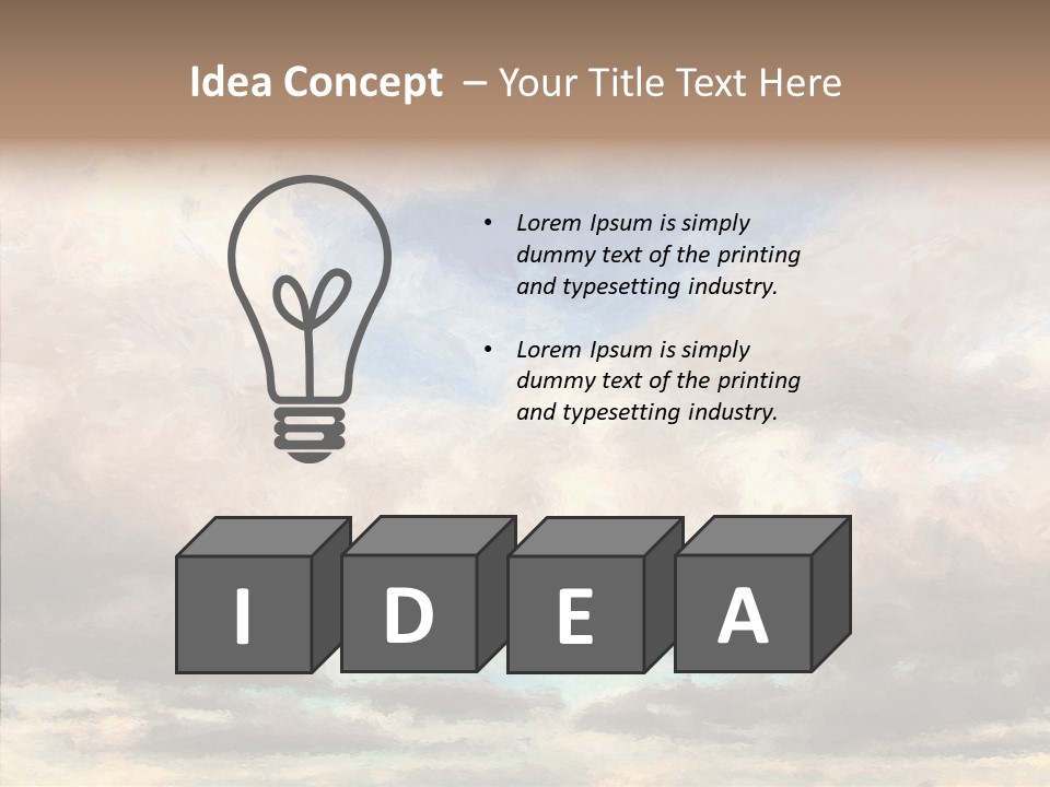 Impressionism Cloudscape Weather PowerPoint Template