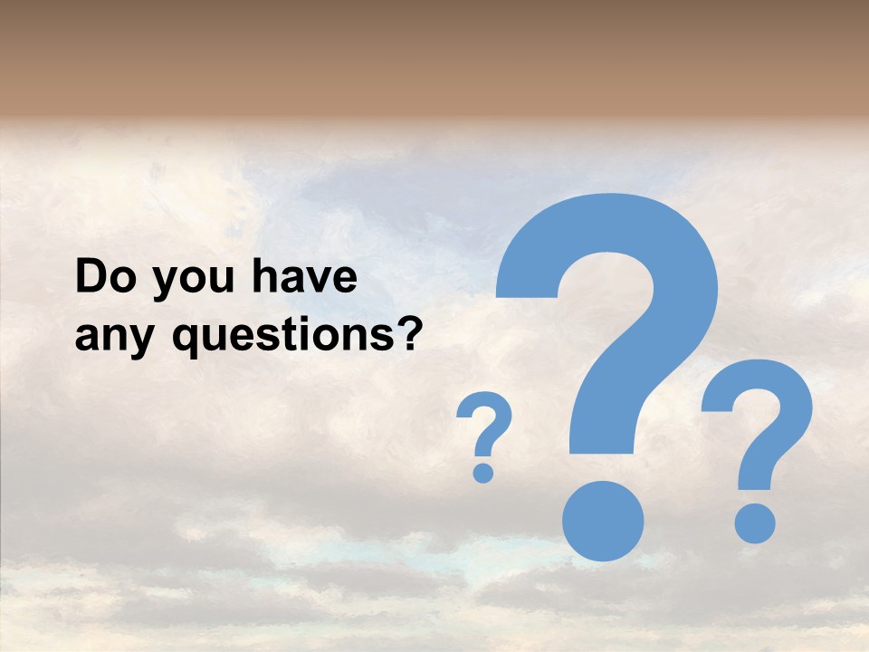 Impressionism Cloudscape Weather PowerPoint Template