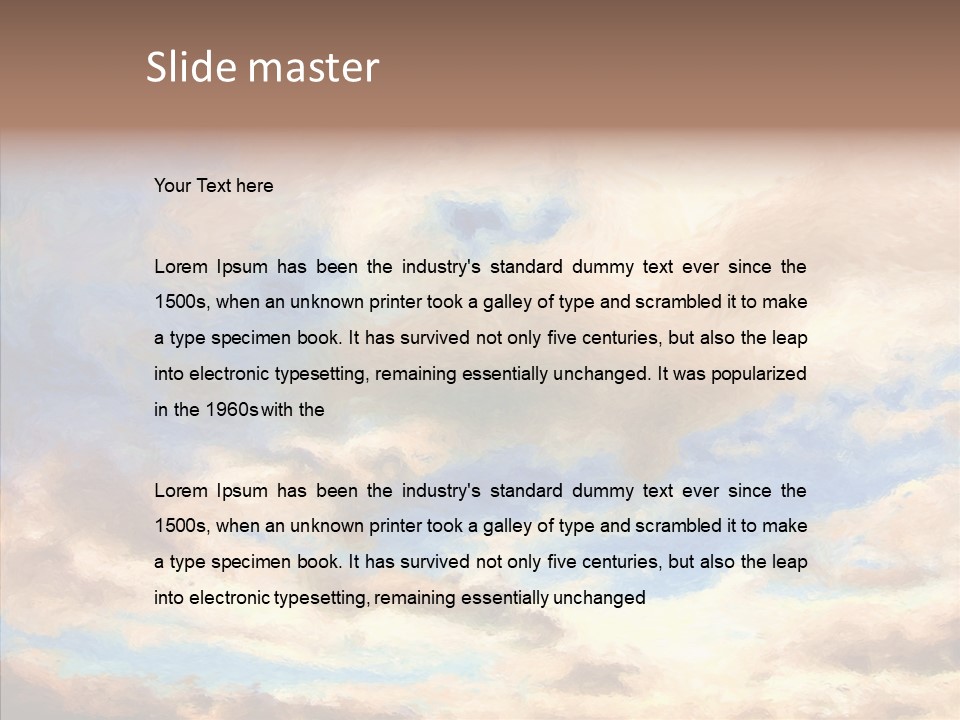 Sky Impressionism Cloudscape PowerPoint Template