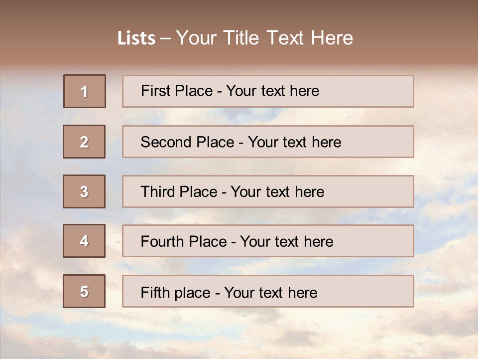 Sky Impressionism Cloudscape PowerPoint Template