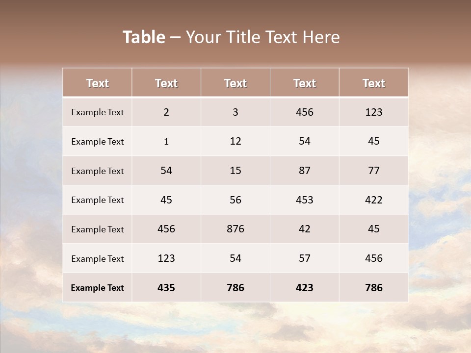 Sky Impressionism Cloudscape PowerPoint Template