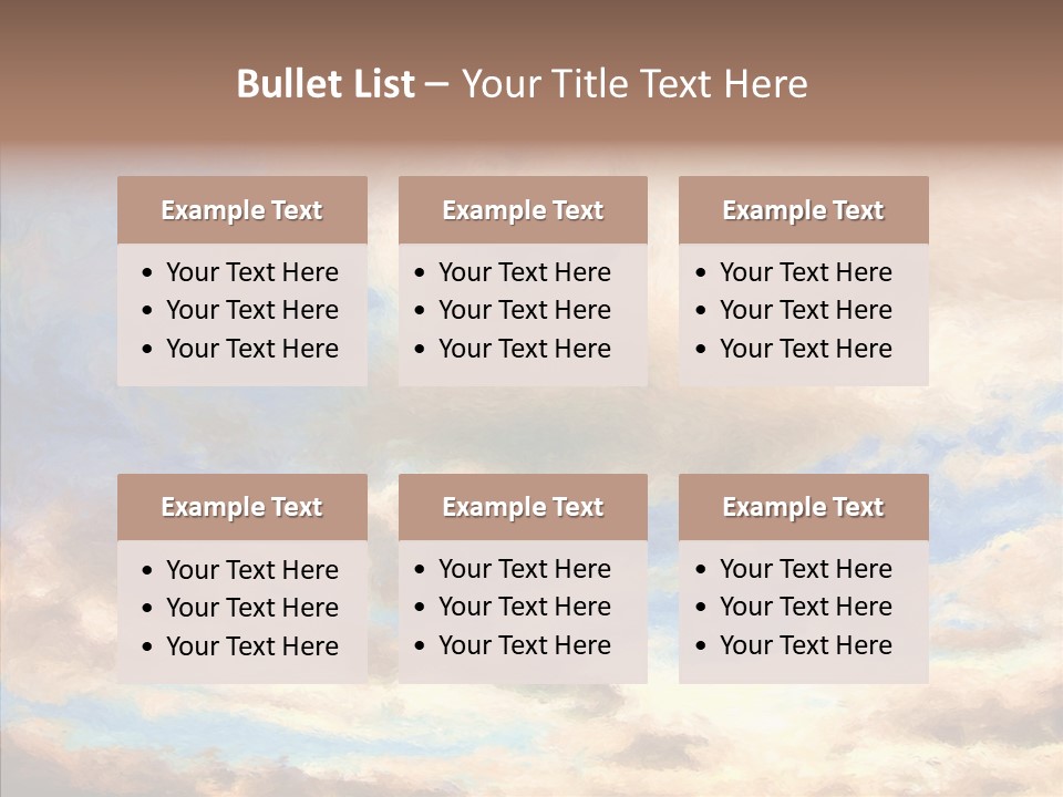 Sky Impressionism Cloudscape PowerPoint Template