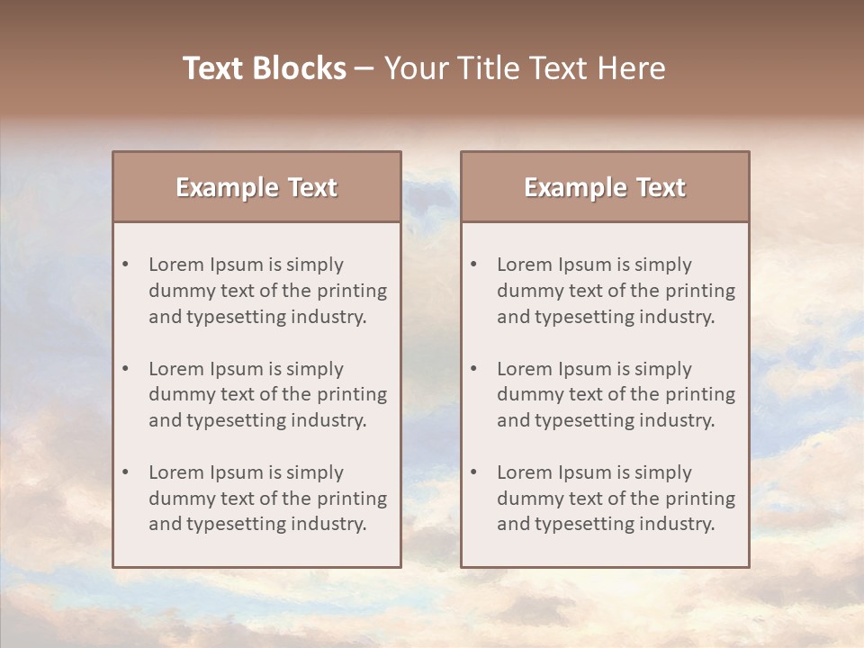 Sky Impressionism Cloudscape PowerPoint Template
