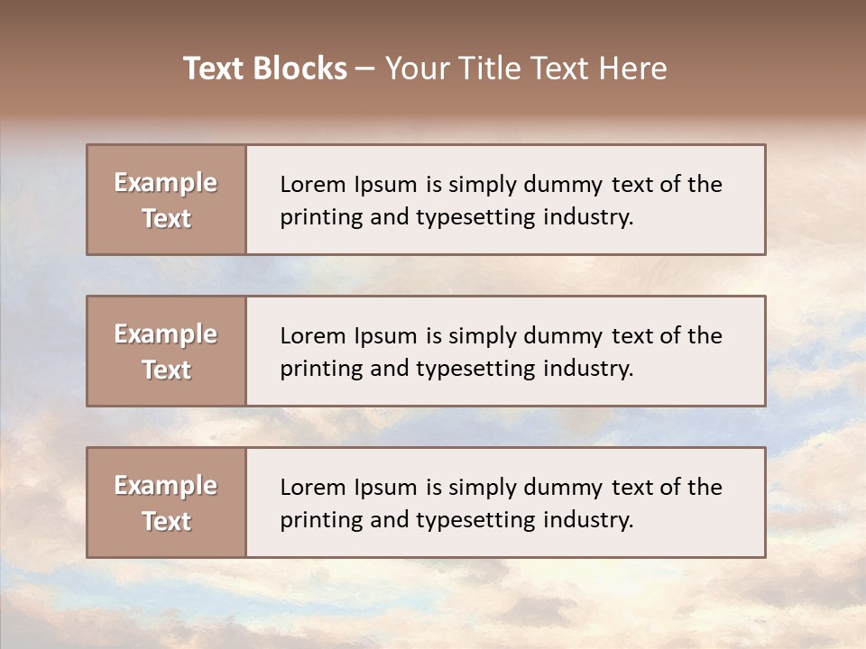 Sky Impressionism Cloudscape PowerPoint Template