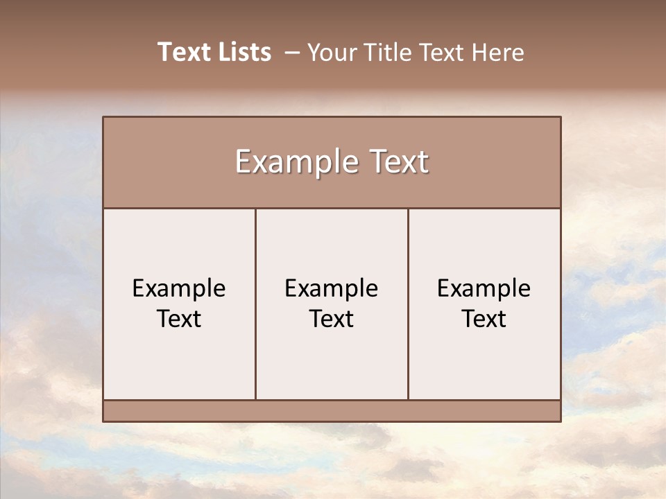 Sky Impressionism Cloudscape PowerPoint Template