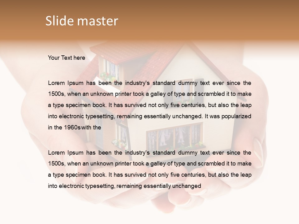 Human Holding Model PowerPoint Template