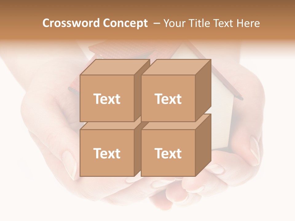 Human Holding Model PowerPoint Template