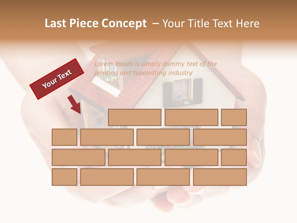 Human Holding Model PowerPoint Template
