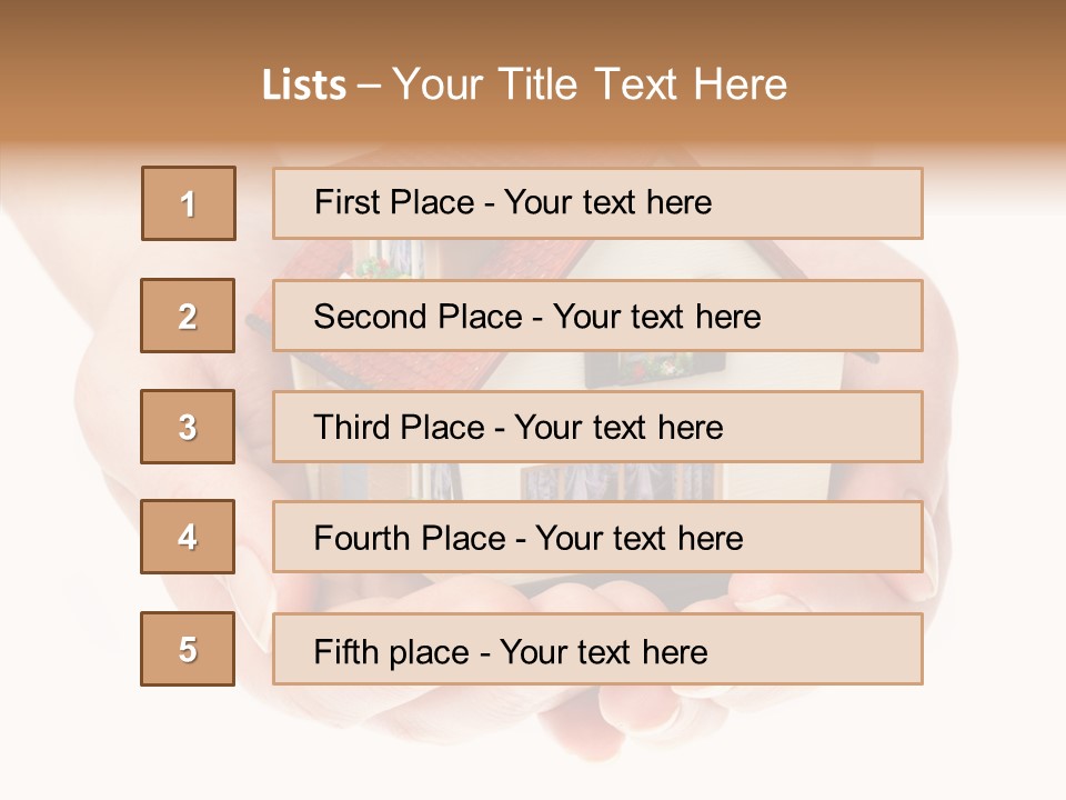 Human Holding Model PowerPoint Template