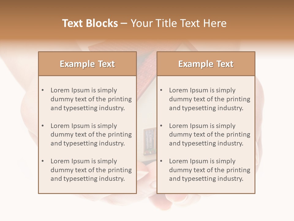 Human Holding Model PowerPoint Template