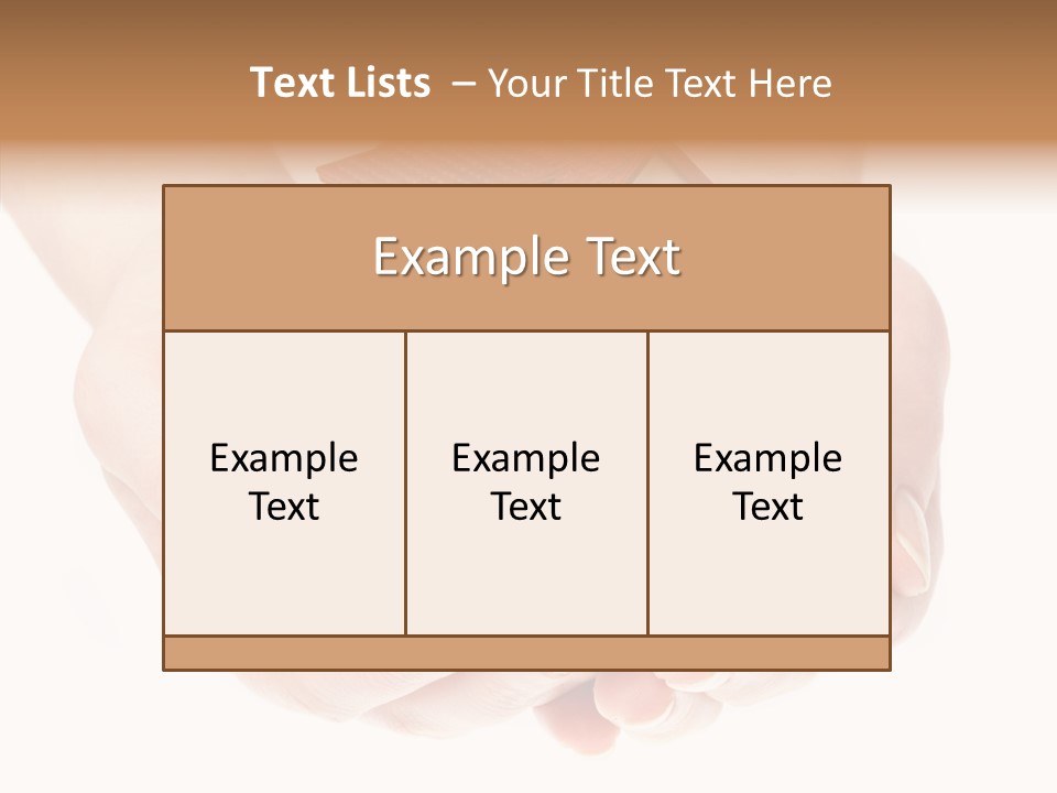 Human Holding Model PowerPoint Template