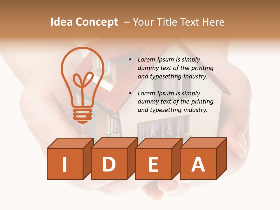 Human Holding Model PowerPoint Template