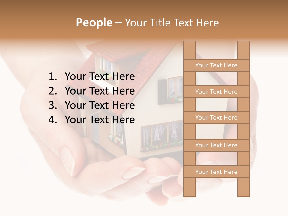 Human Holding Model PowerPoint Template