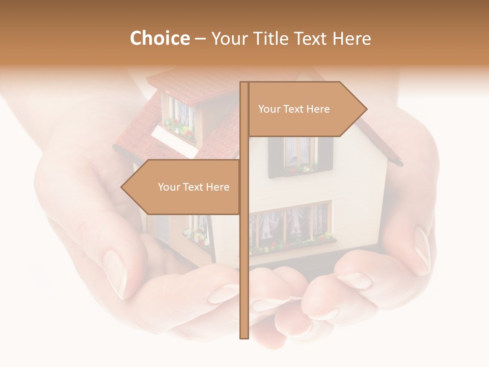 Human Holding Model PowerPoint Template