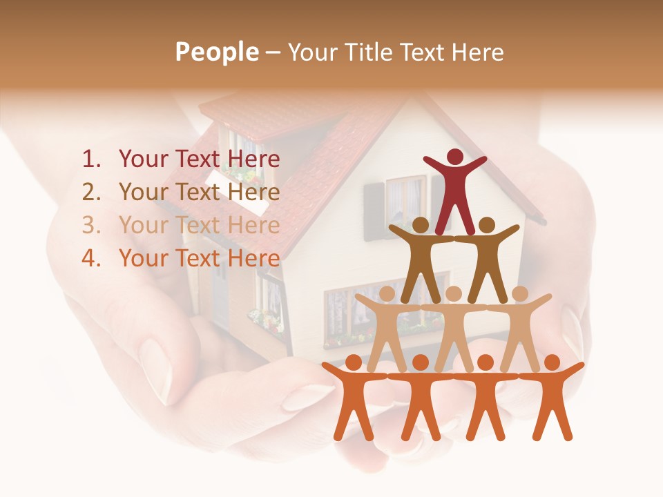 Human Holding Model PowerPoint Template