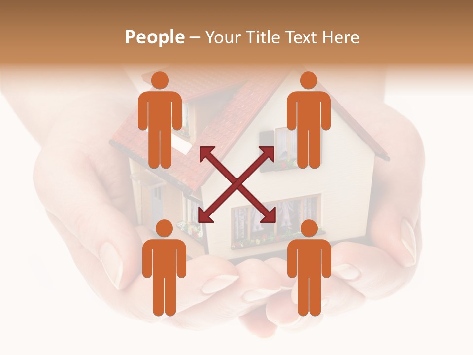 Human Holding Model PowerPoint Template