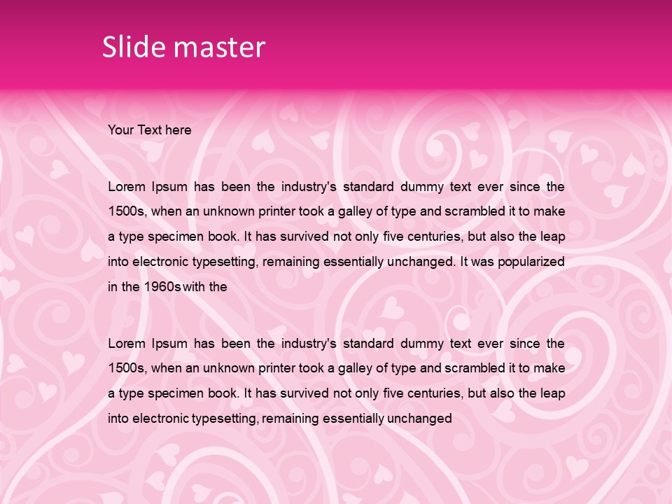 Textile Pattern Ornament PowerPoint Template