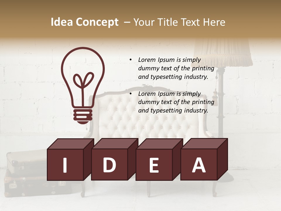 Brick Lamp Lifestyle PowerPoint Template