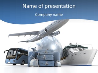 Business Ship D Rendering PowerPoint Template