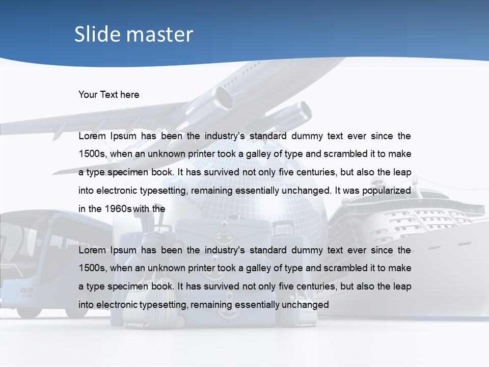 Business Ship D Rendering PowerPoint Template