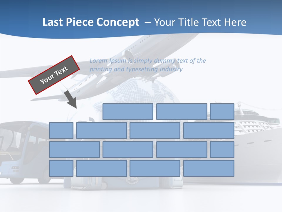Business Ship D Rendering PowerPoint Template