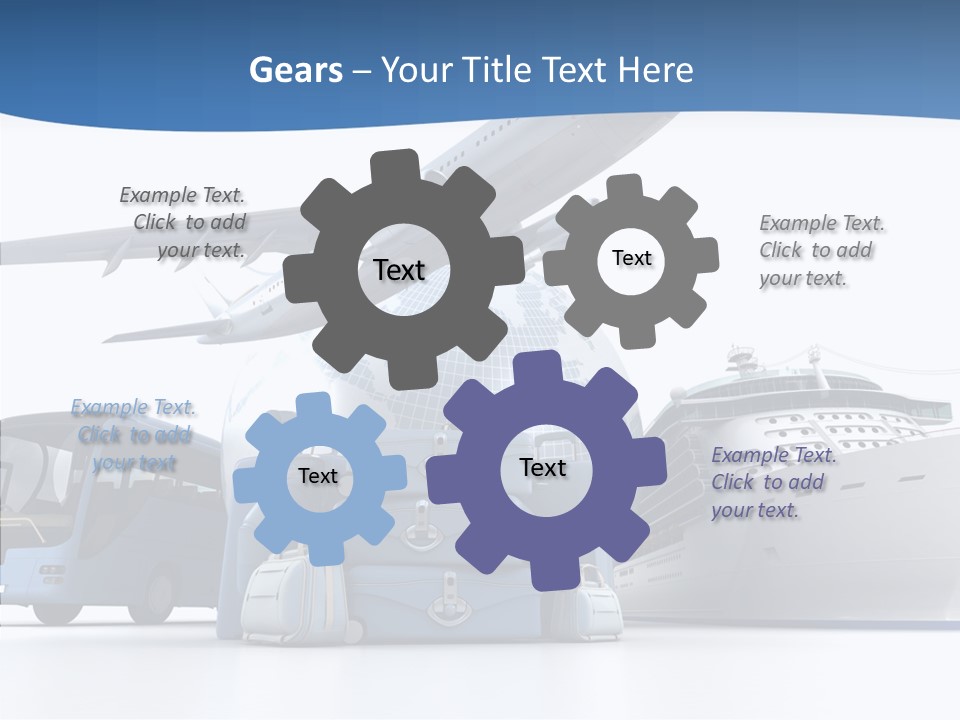 Business Ship D Rendering PowerPoint Template