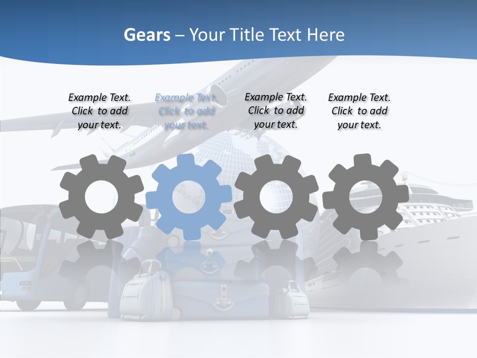 Business Ship D Rendering PowerPoint Template