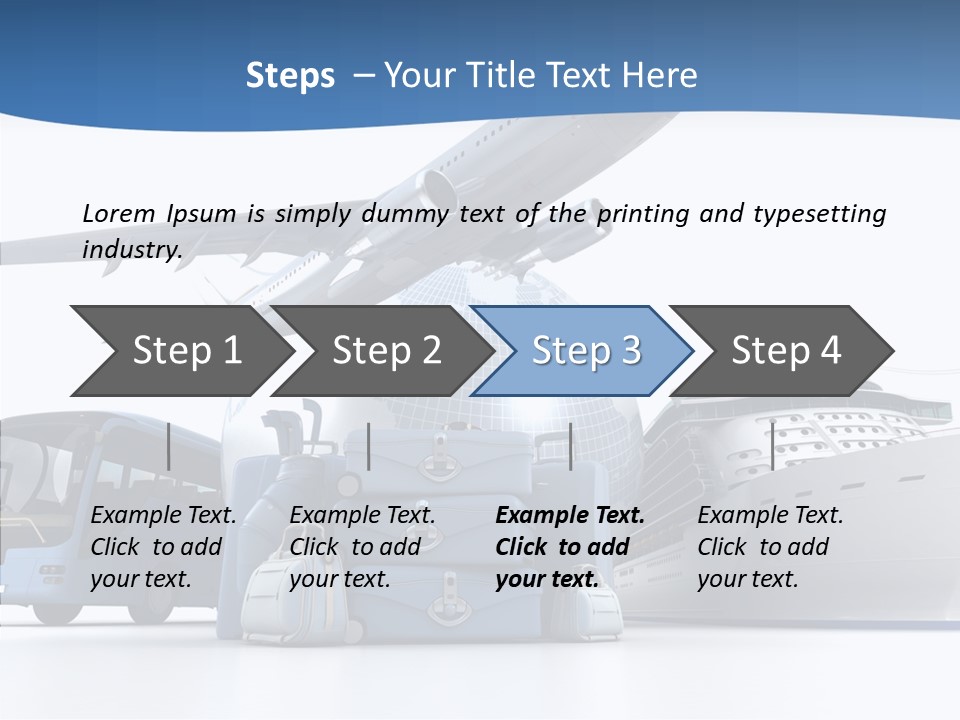 Business Ship D Rendering PowerPoint Template