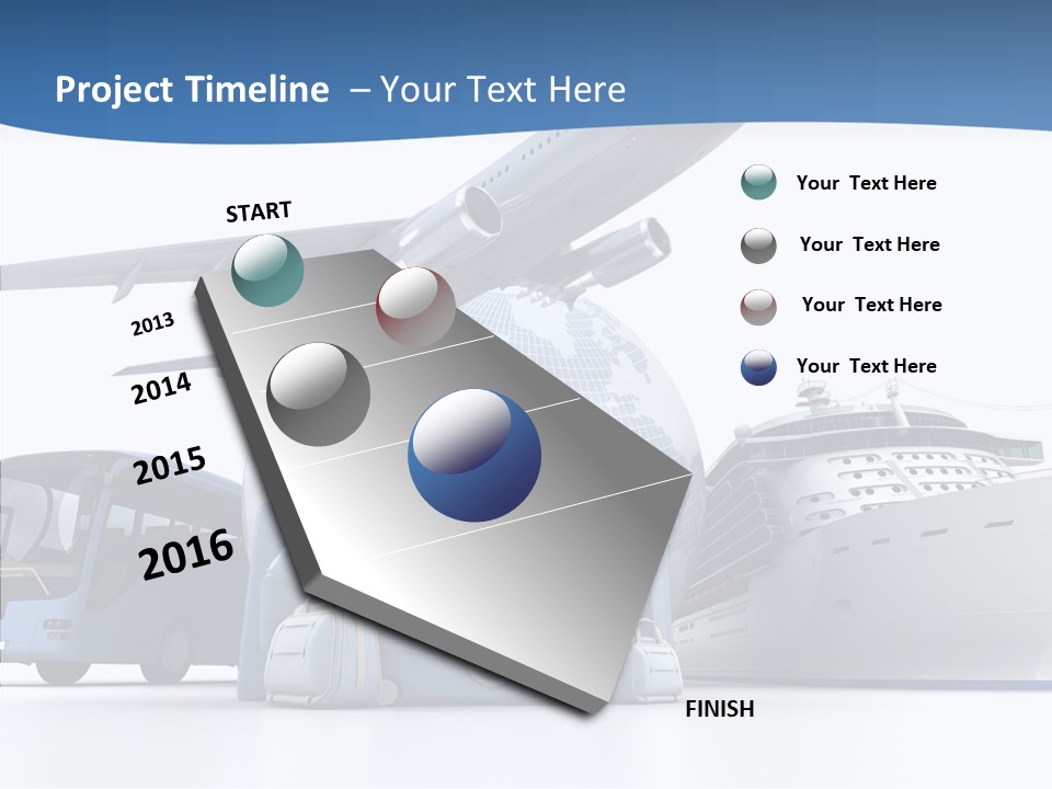 Business Ship D Rendering PowerPoint Template