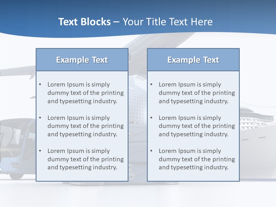 Business Ship D Rendering PowerPoint Template