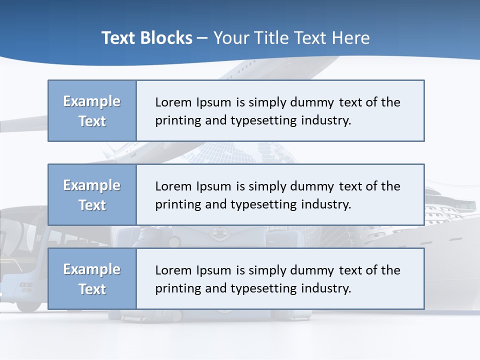 Business Ship D Rendering PowerPoint Template