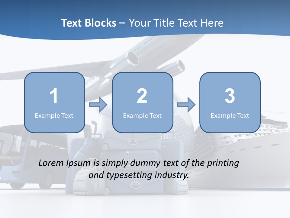 Business Ship D Rendering PowerPoint Template