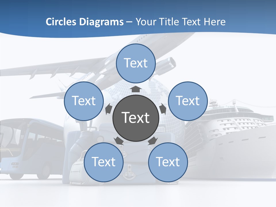 Business Ship D Rendering PowerPoint Template