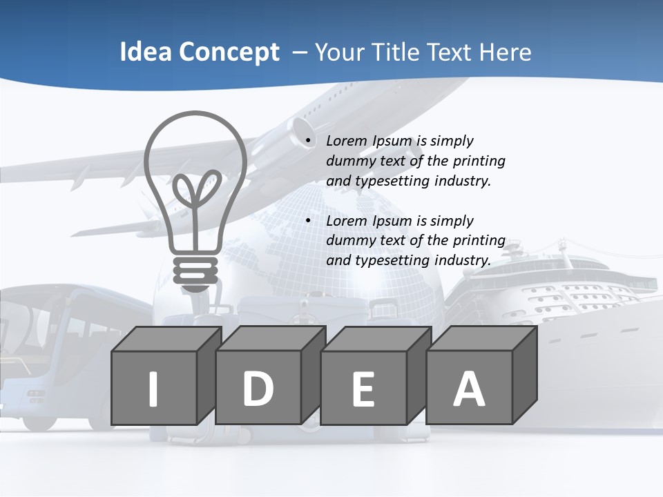 Business Ship D Rendering PowerPoint Template