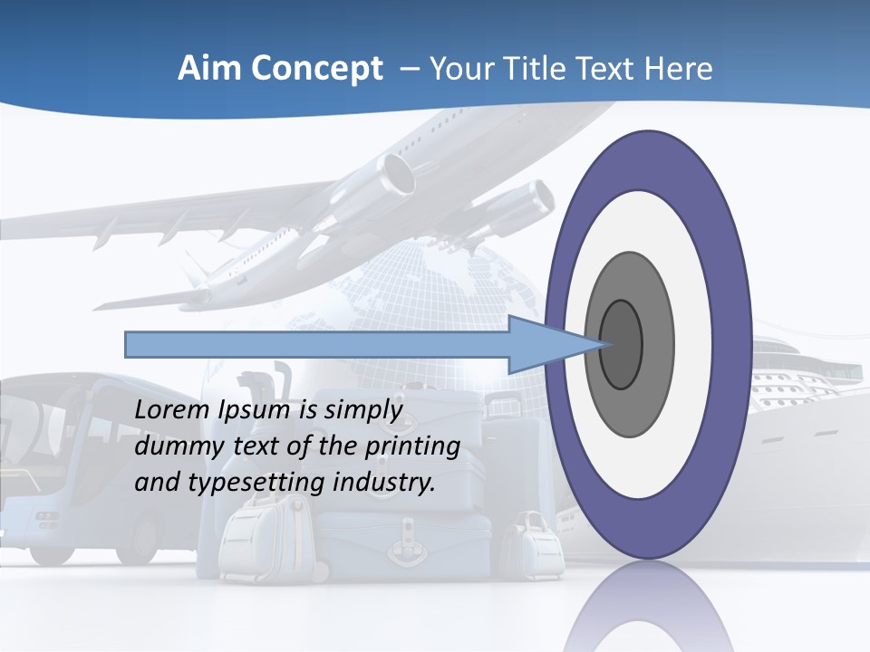 Business Ship D Rendering PowerPoint Template