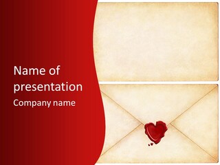 Vintage Stationary Envelope PowerPoint Template
