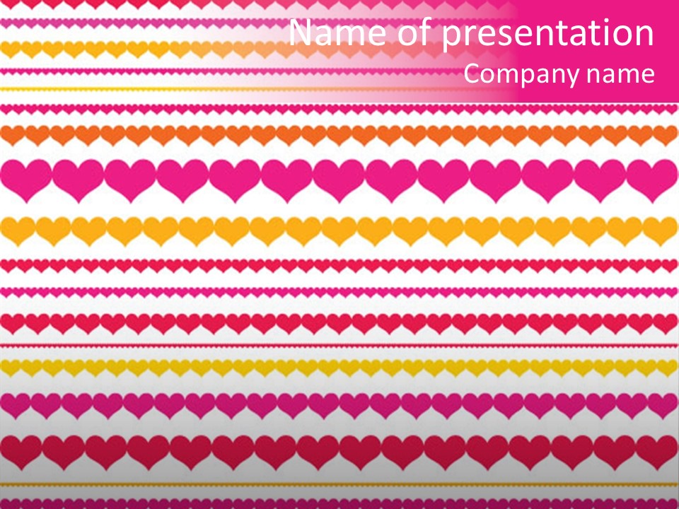 Romantic Heart February PowerPoint Template