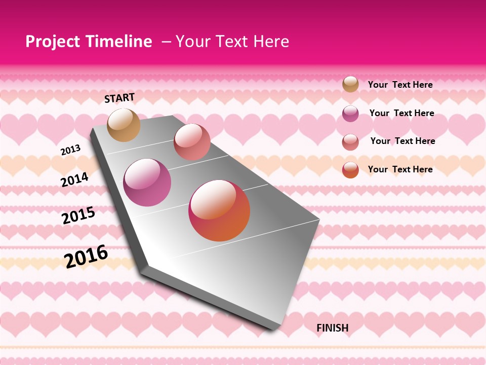 Romantic Heart February PowerPoint Template