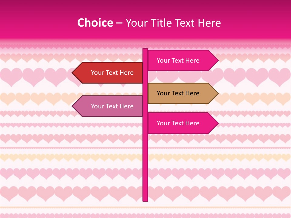 Romantic Heart February PowerPoint Template