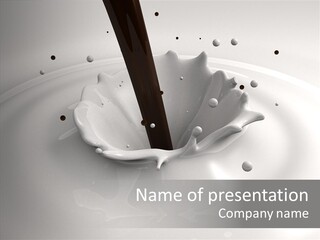 White Viscous Splash PowerPoint Template