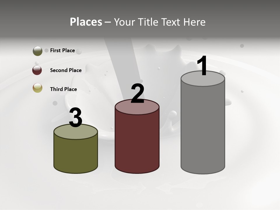 White Viscous Splash PowerPoint Template