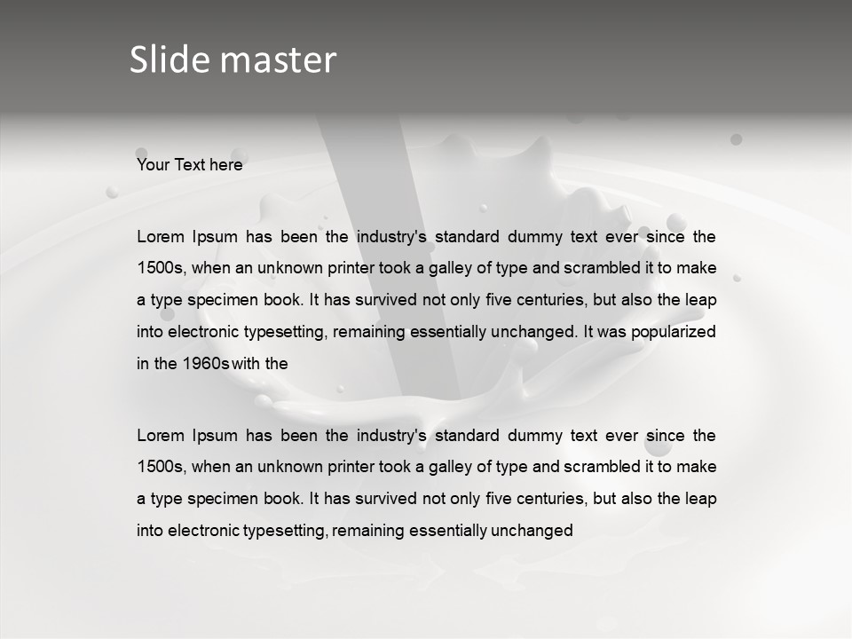 White Viscous Splash PowerPoint Template