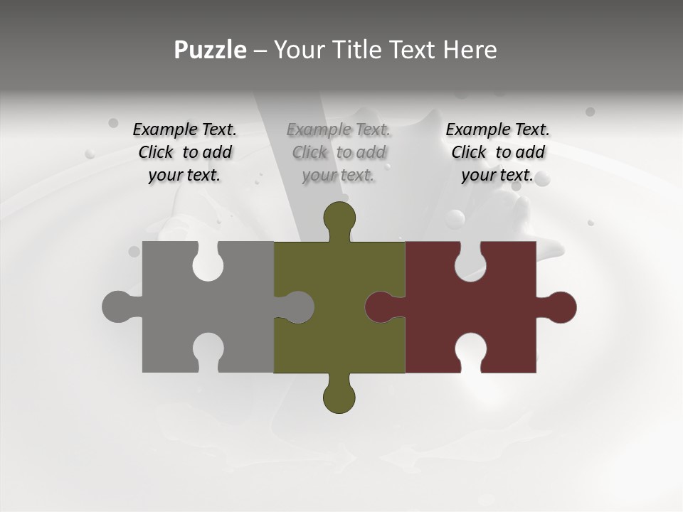 White Viscous Splash PowerPoint Template