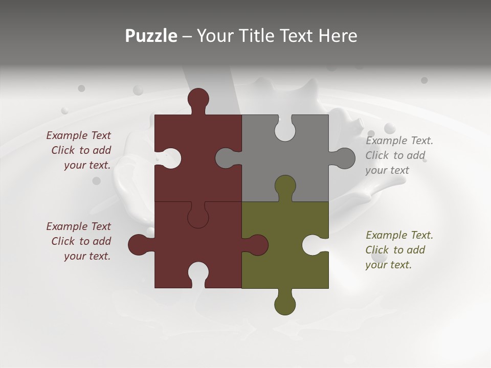 White Viscous Splash PowerPoint Template