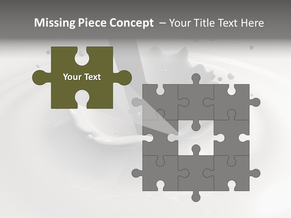 White Viscous Splash PowerPoint Template