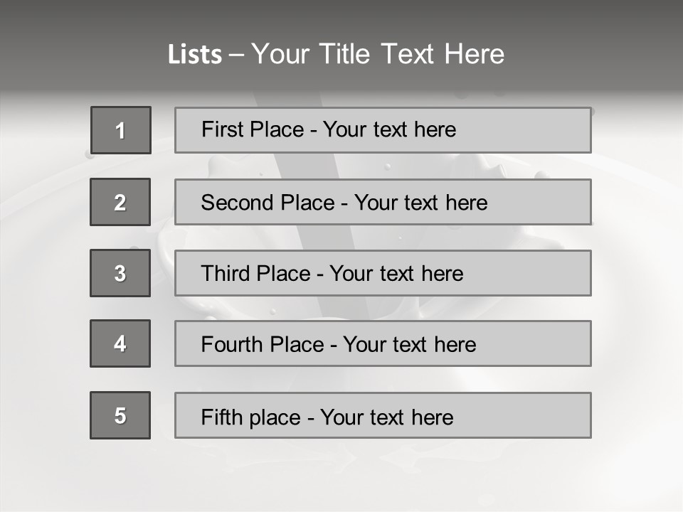 White Viscous Splash PowerPoint Template