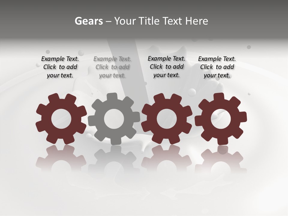 White Viscous Splash PowerPoint Template